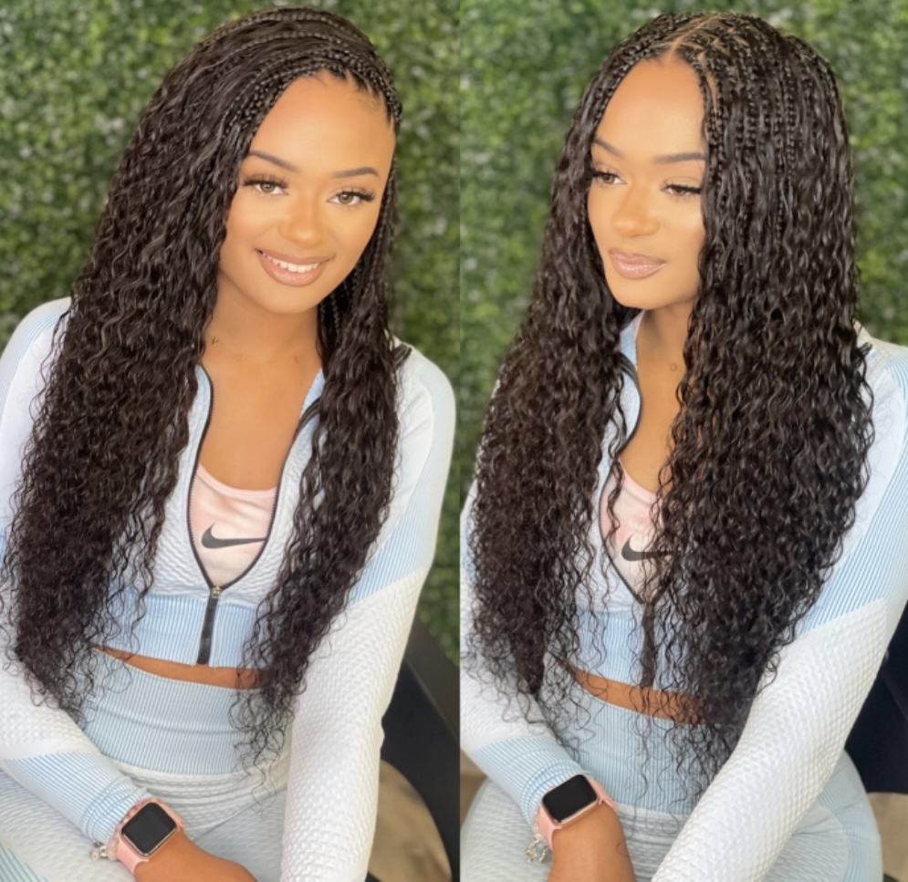 100% Human Hair Knotless Braids