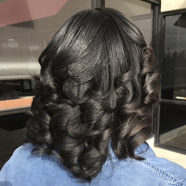 Silk Press - With Curls