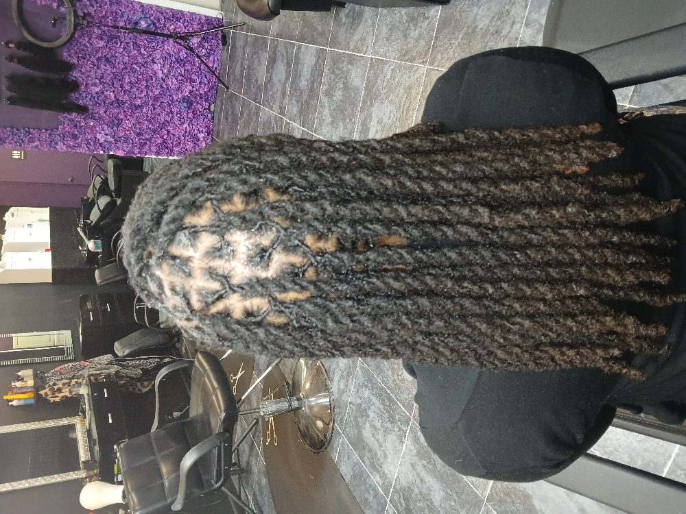 LOC RETWIST FROM CROWN TO BACK