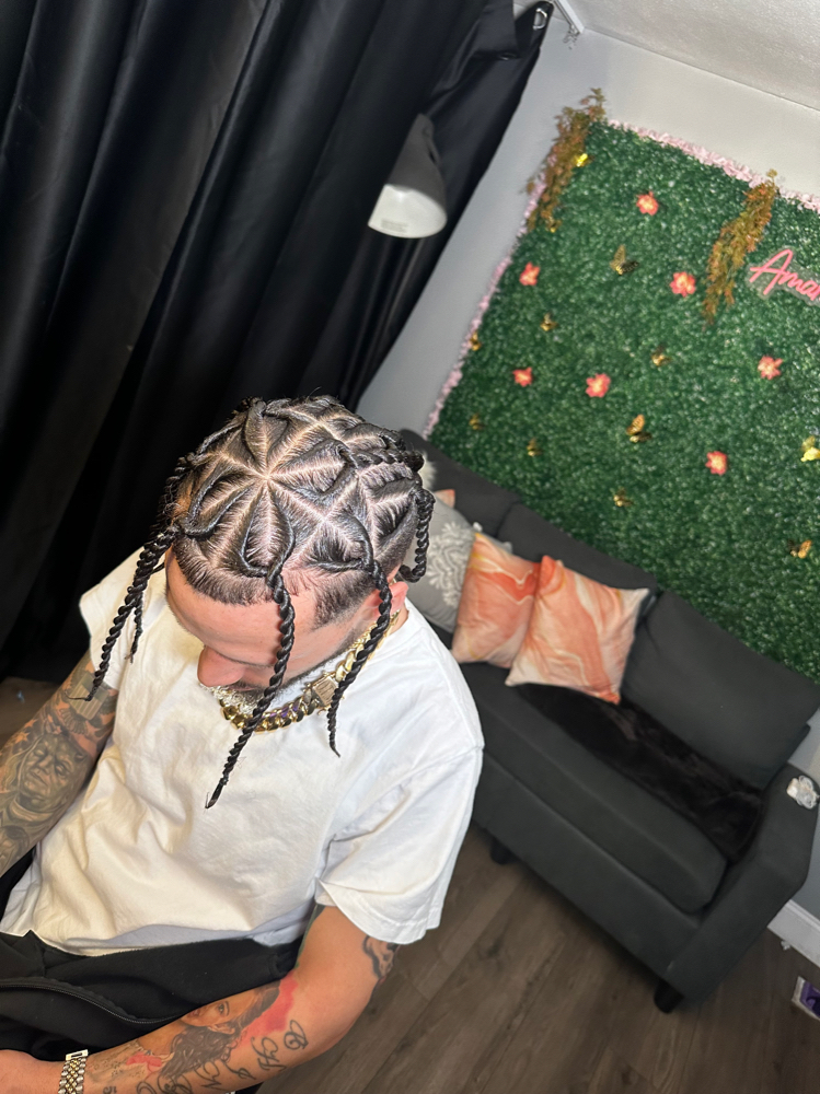 Flat Twist Into Two Twists