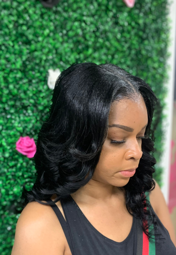 Natural Sewin (FAST with curls) at Salon Avangarde313 in Oak Park, MI