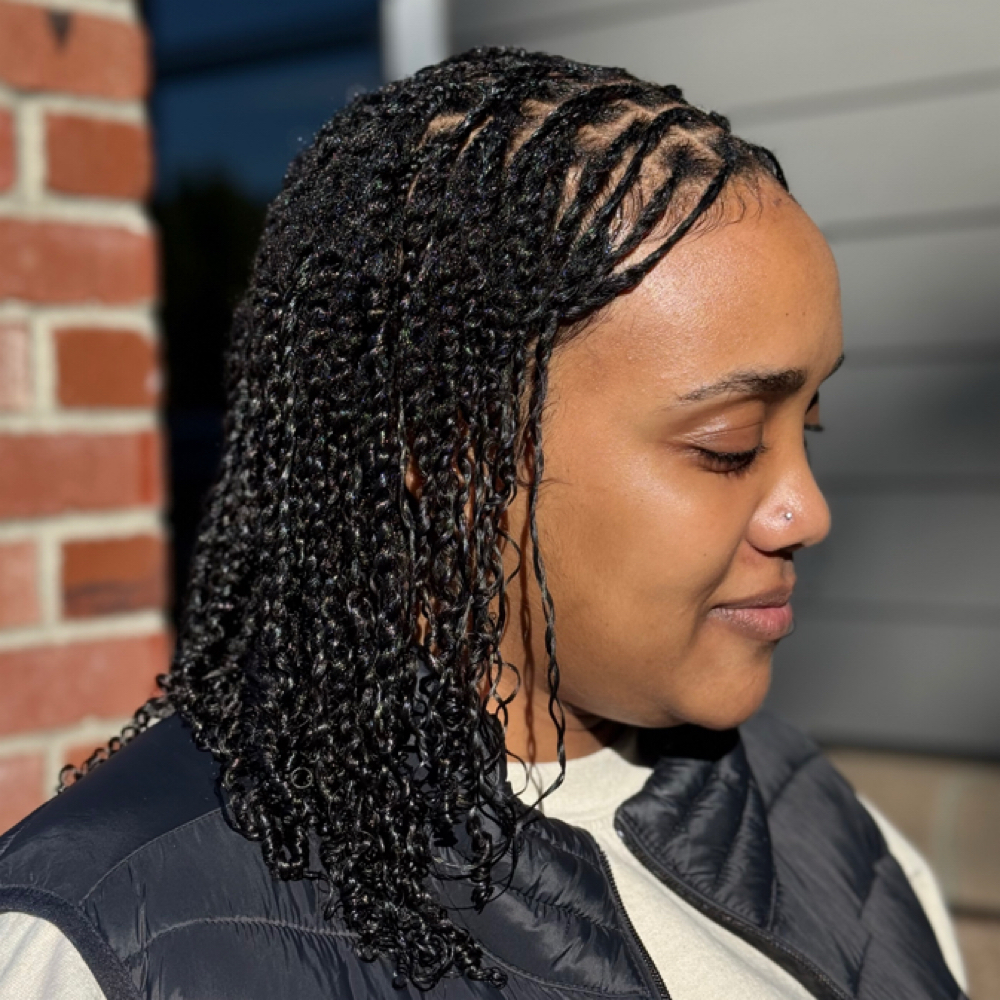 Smedium Box Braids>Twists at Braids By Lasting Beauty in Happy Valley, OR