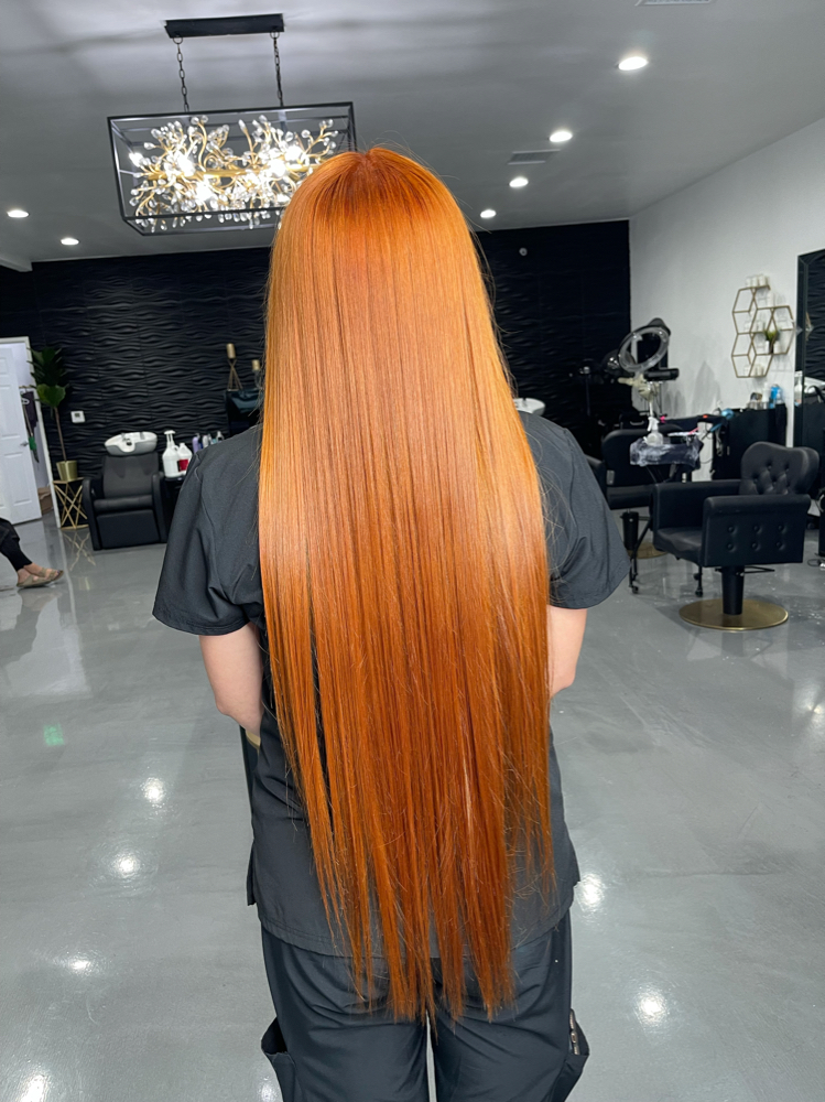 Color Root Touch Up + Global Gloss