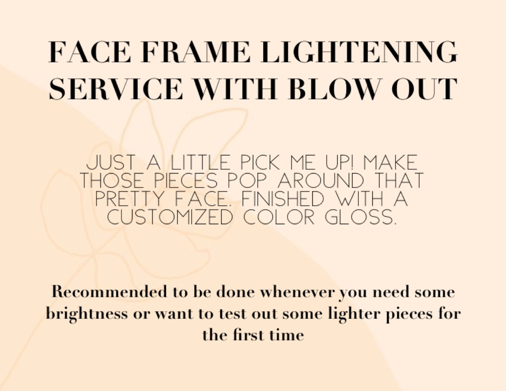 Face Frame Lightening + Blow Dry