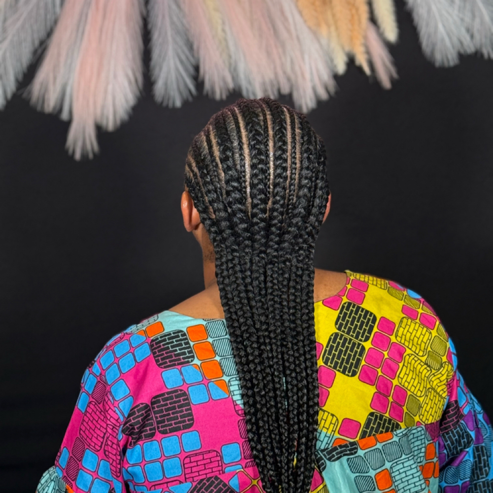 Feed-In Cornrows at mapamboli signature in atlanta, GA