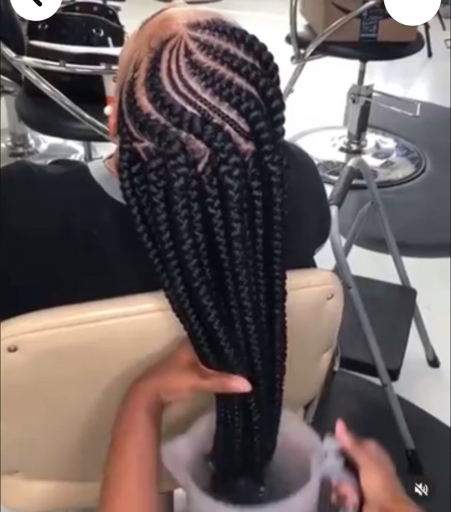 Styled Mix Cornrow Long