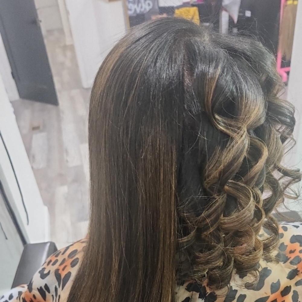 Flatiron / Curl Touch-up at Billion Hairs Salon in Kansas City, KS