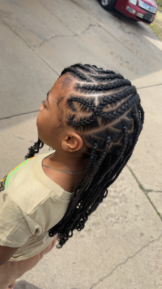 Kids Braid Style WITH WEAVE