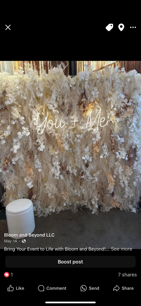 Boho Flower Wall Rental