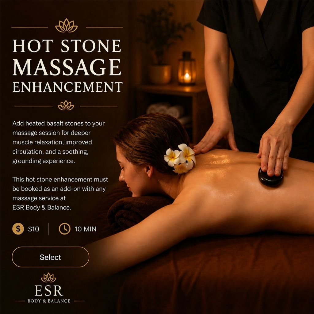 Hot Stone Massage Enhancement at ESR Body & Balance in Smyrna, GA