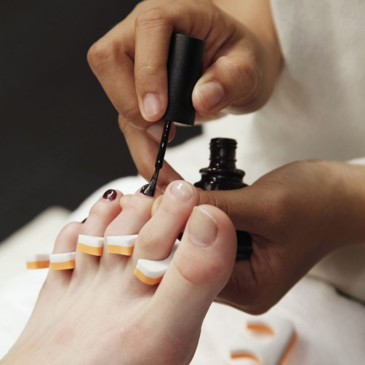 Toe polish with Regular polish at Sunny Nail Studio in Hickory, NC
