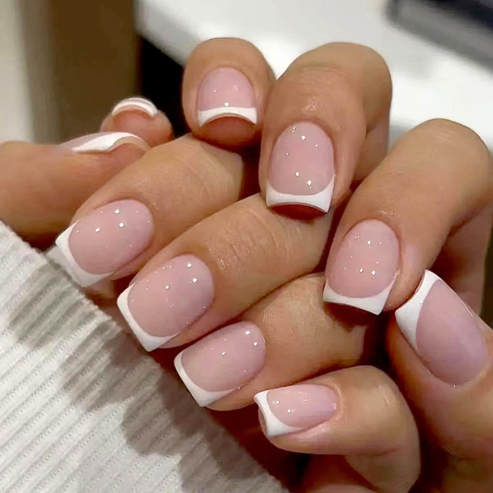 Fill-In w Gel Polish & French Tip at Classy Nails & Spa in Redford, MI