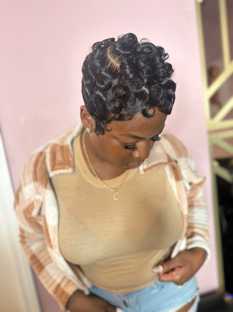 Full relaxer + wash & curl
