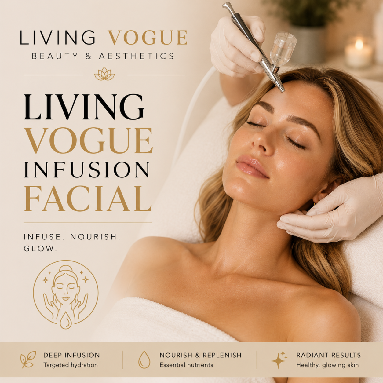 Living Vogue Infusion Facial at Living Vogue Beauty & Aesthetics in Union, NJ