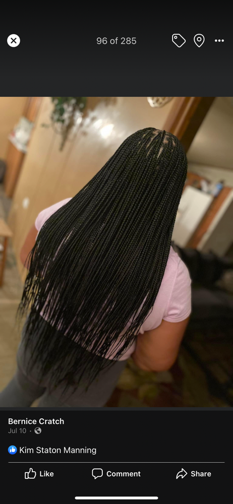 Small knotless/box braids