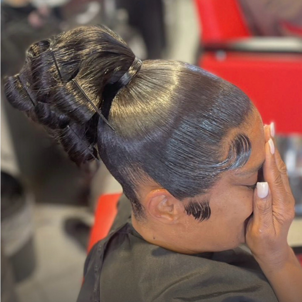 Frontal Ponytail at Madame Jay Salon in Freeport, NY