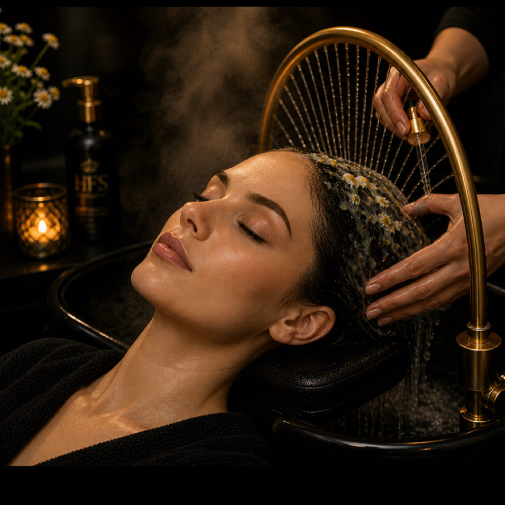 Hair Scalp Soothing Chamomile Treatment at HFS Trichology & HeadSpa Inc. in Stockton, CA