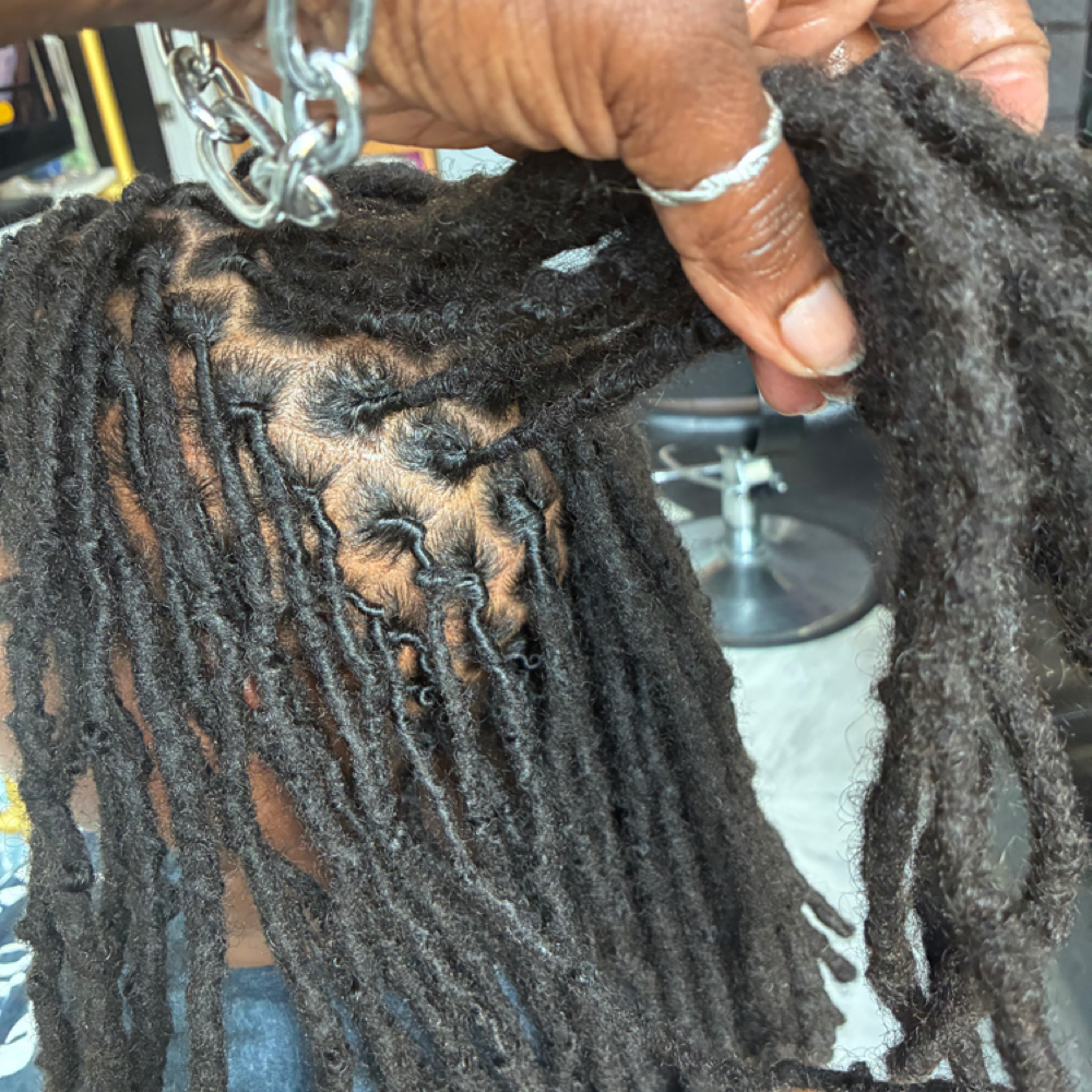 LOC RETWIST/PALM ROLL METHOD at AfroDeziac in St. Louis, MO