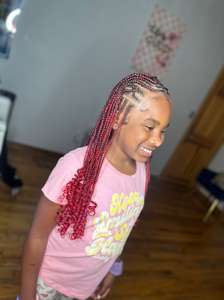 Girls Fulani Freestyle Braids