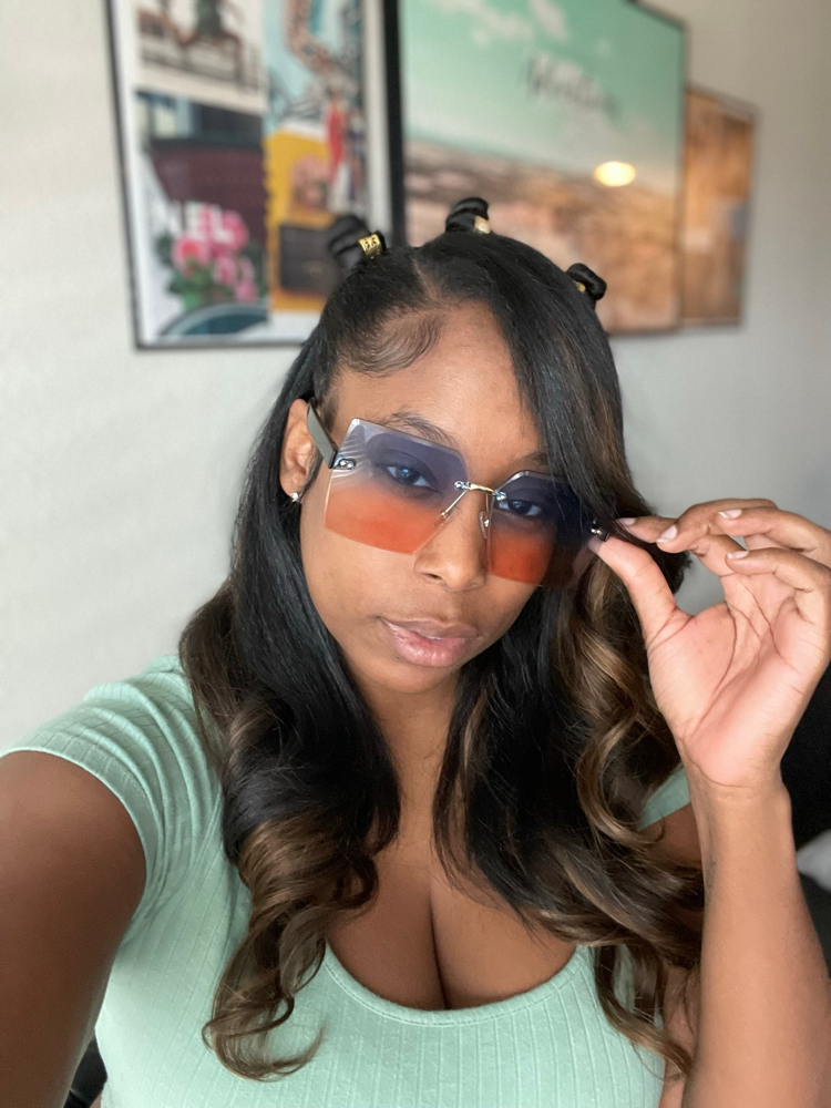 Sew In With Bantu Knots