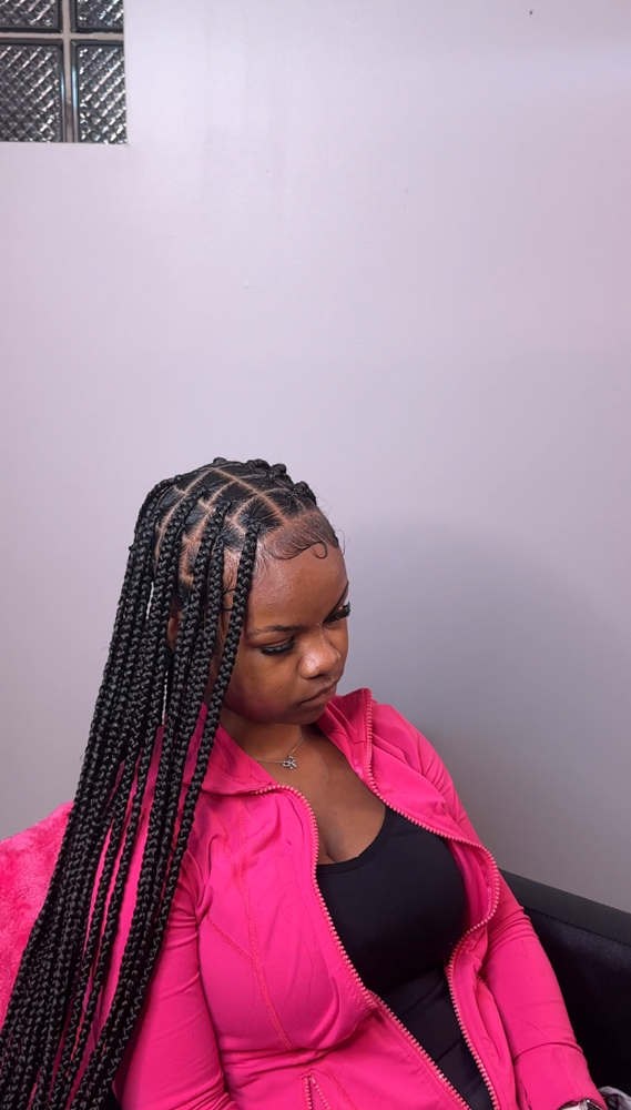 Regular Medium Knotless Braids