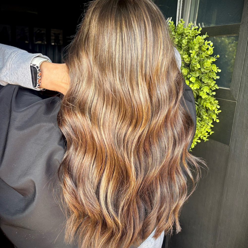 partial highlight + haircut at beautybykaelynpaige in Benton, AR
