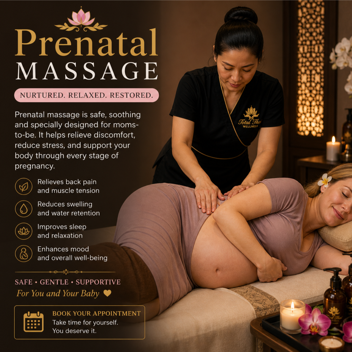Prenatal Massage at Total Thai Wellness in Martinez, GA