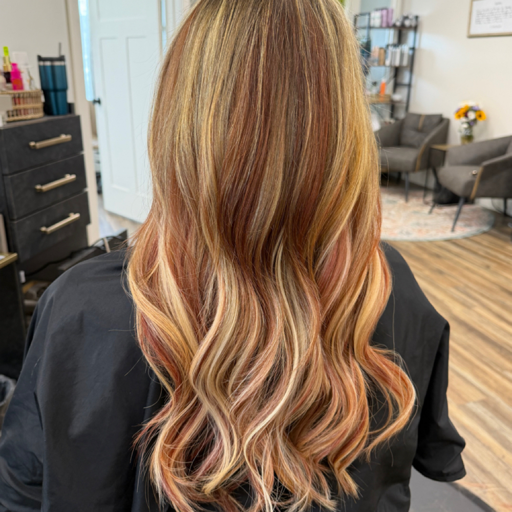 Weft Extension Re-fitting 1 row at Ember & Bloom Hair Studio in Idaho Falls, ID