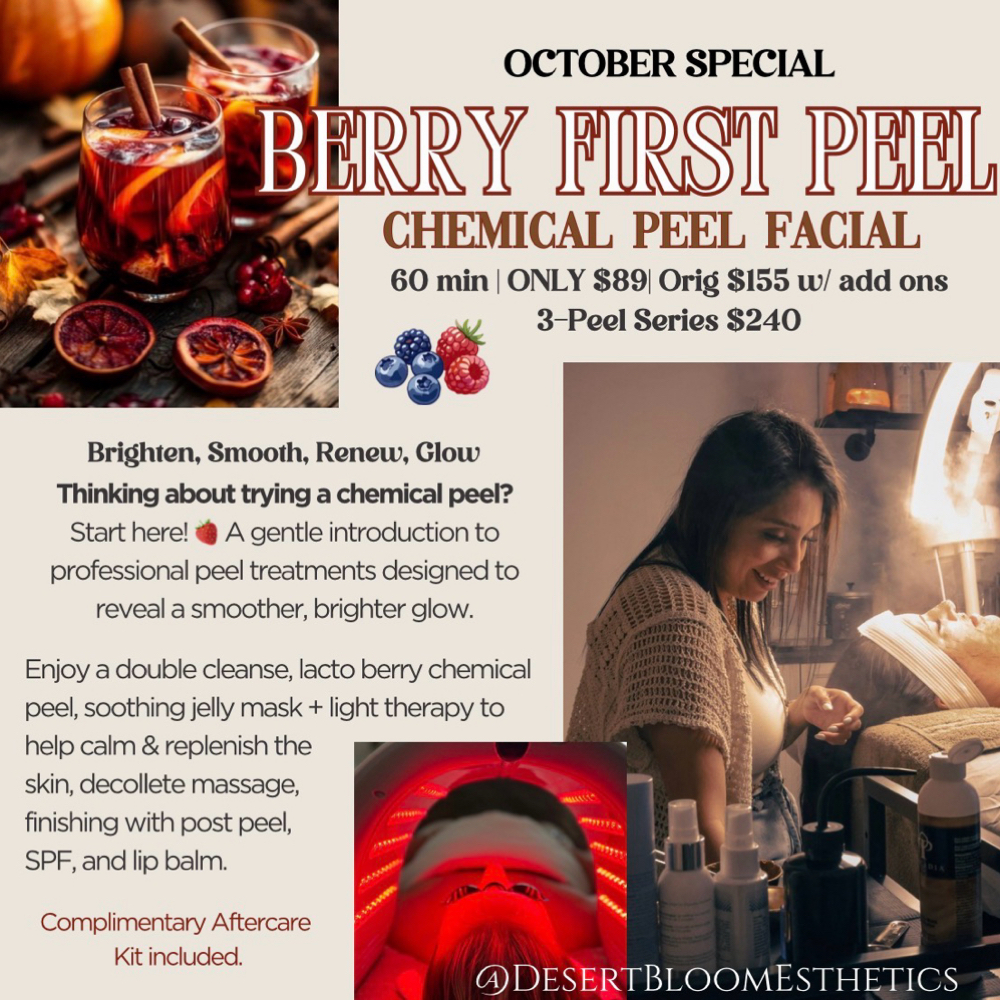 BERRY FIRST CHEMICAL PEEL FACIAL at Desert Bloom Esthetics in Tulsa, OK