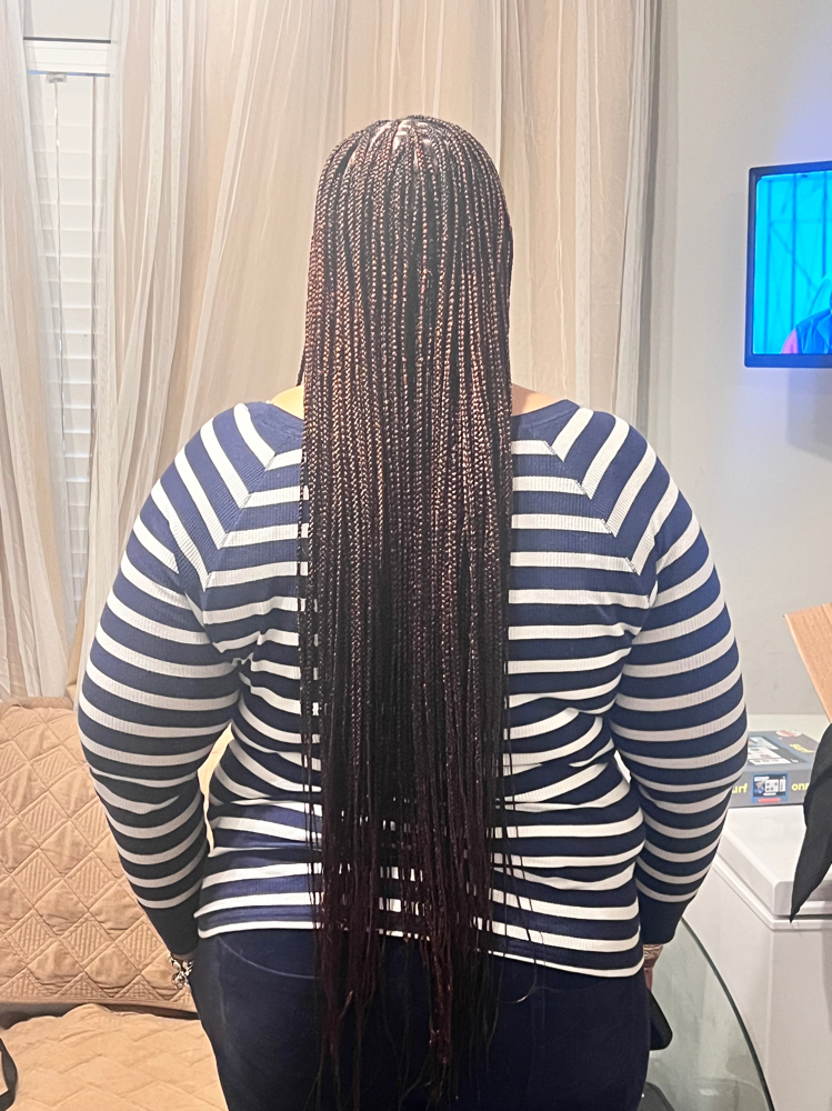 Small Knotless at Tima hair braiding in Greensboro, NC
