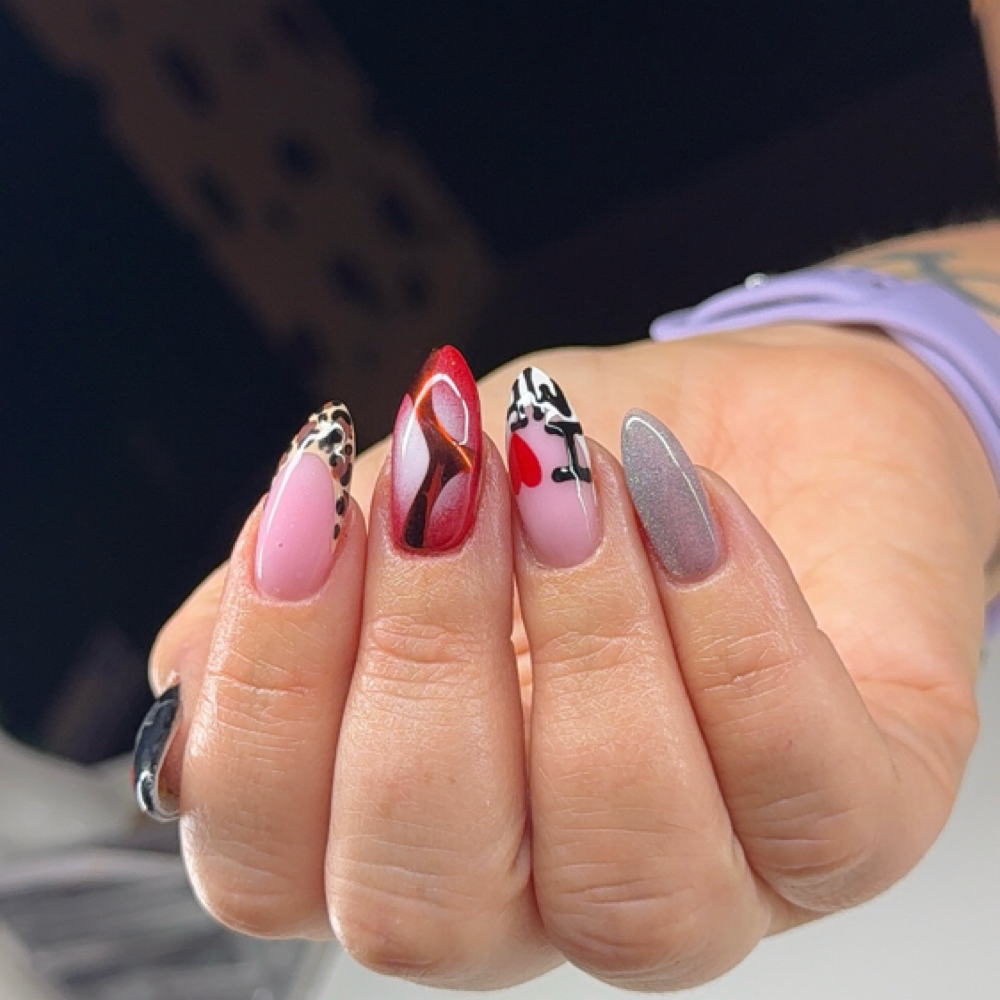 Long builder gel manicures at Enhanced By Kw in North Canton, OH