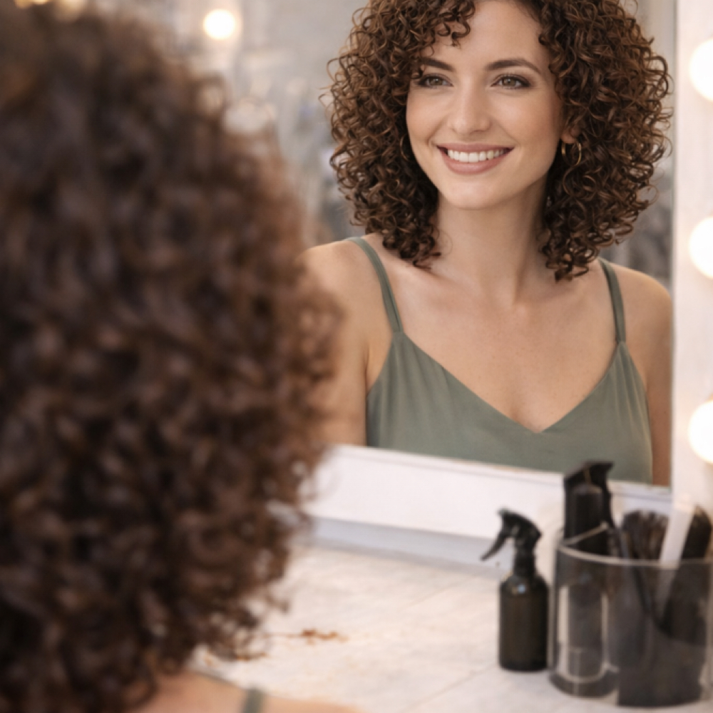 Custom Curly Haircut Dry Cut at WAVE Hair Studio in Beaver Dam, WI