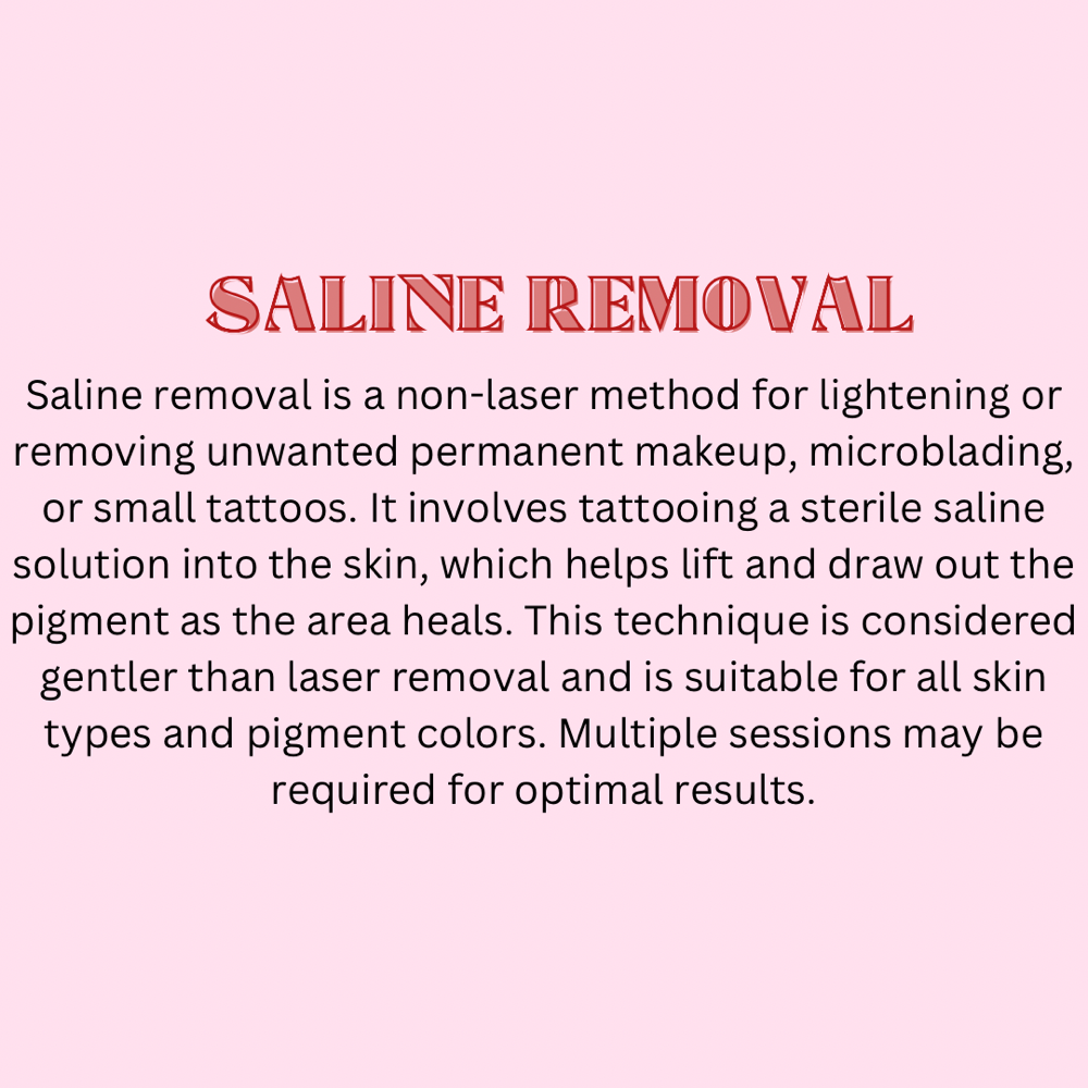 Eyebrows Saline  Removal