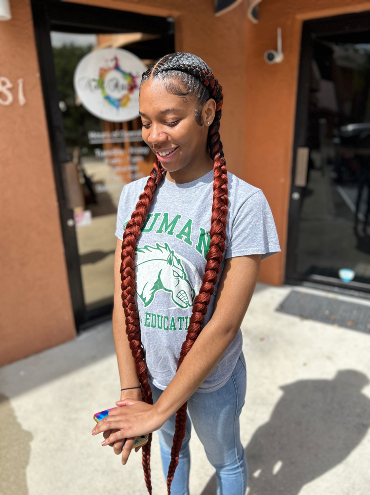 Two feed in braids