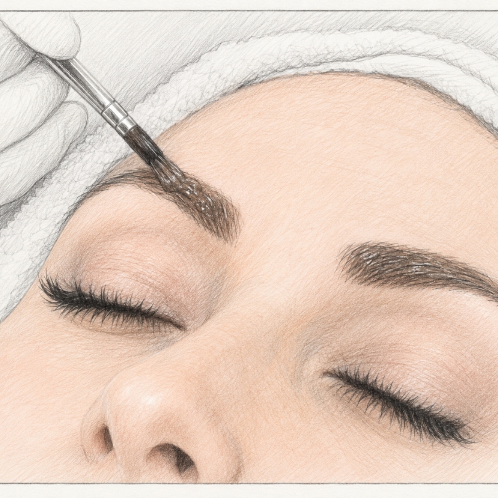 Eyebrow tinting at Skin Reboot Spa Clinic in Cary, NC