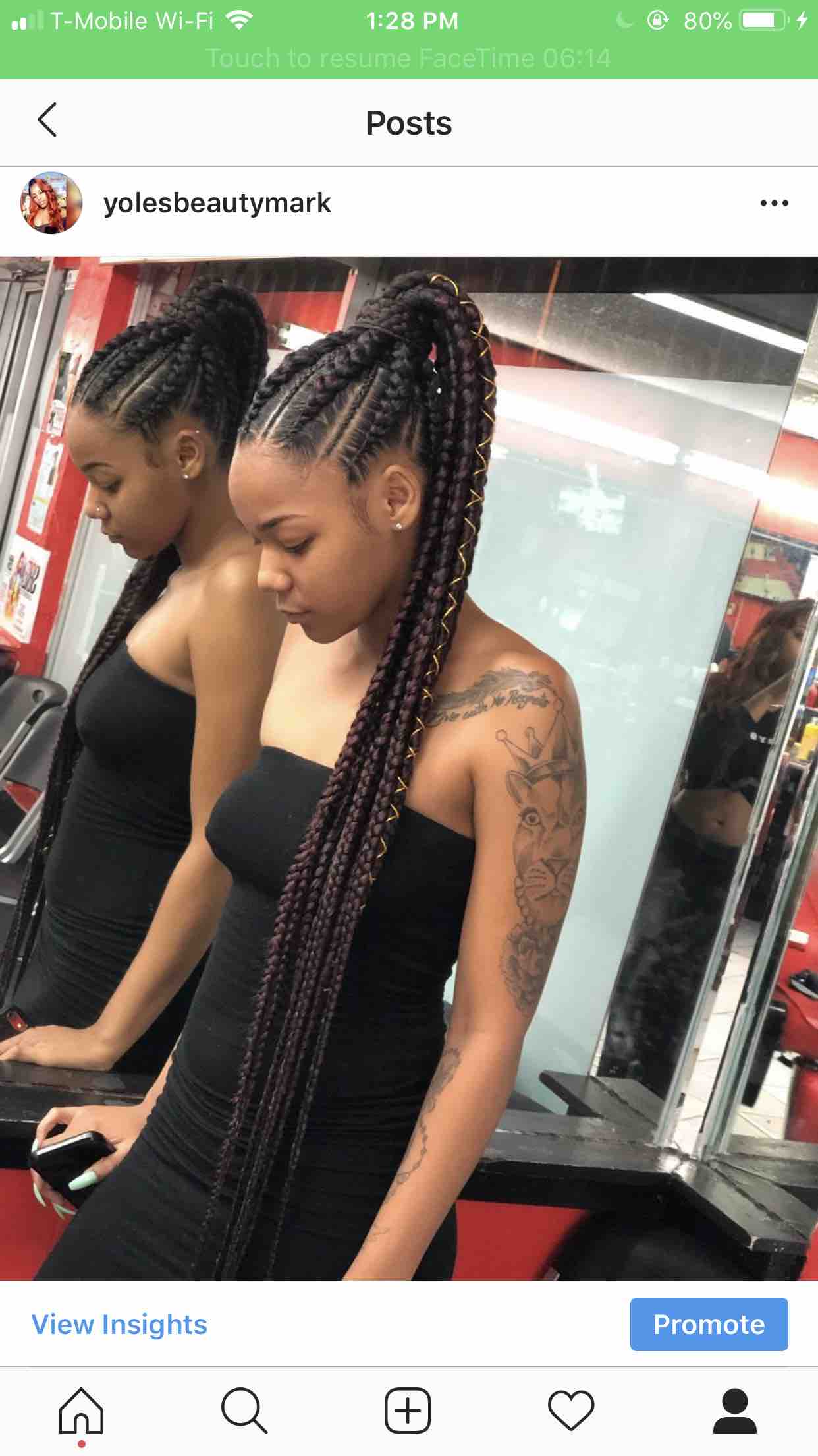 Large stitched Ponytail