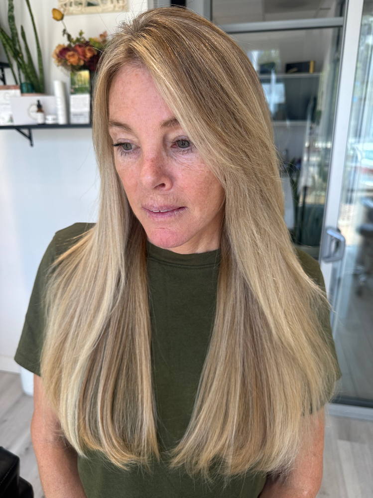 Face-Frame Highlighting at Avec Amour Hair Studio in San Diego, CA