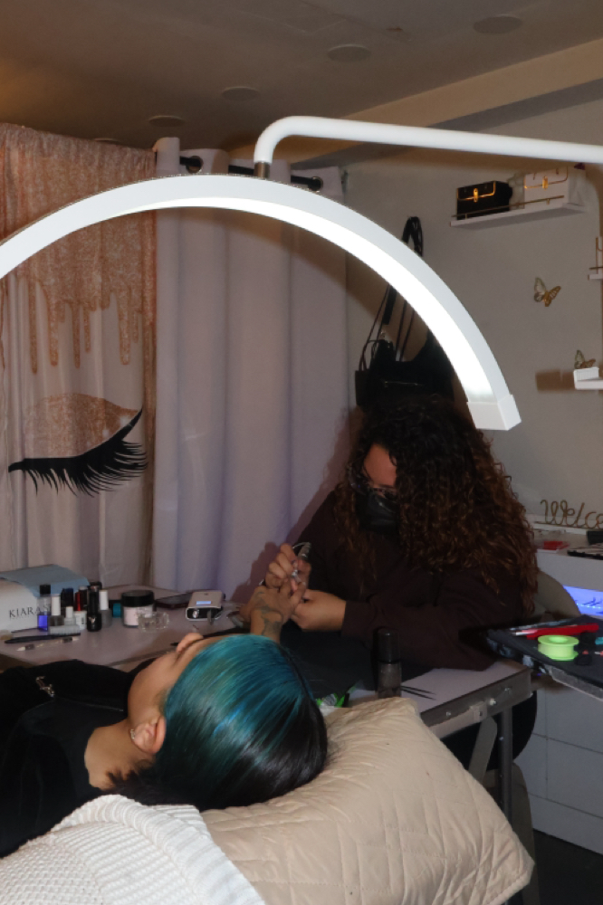 Nails And Lashes At Same Time