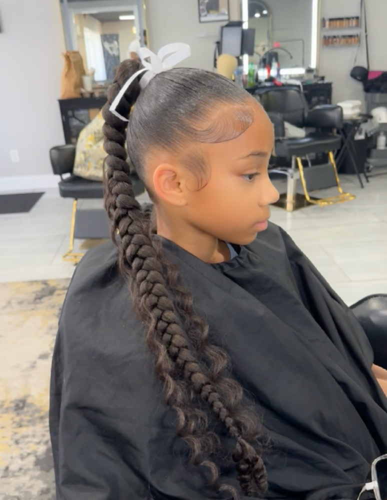 Kids Sleek Braided Pony 5-10yr Only