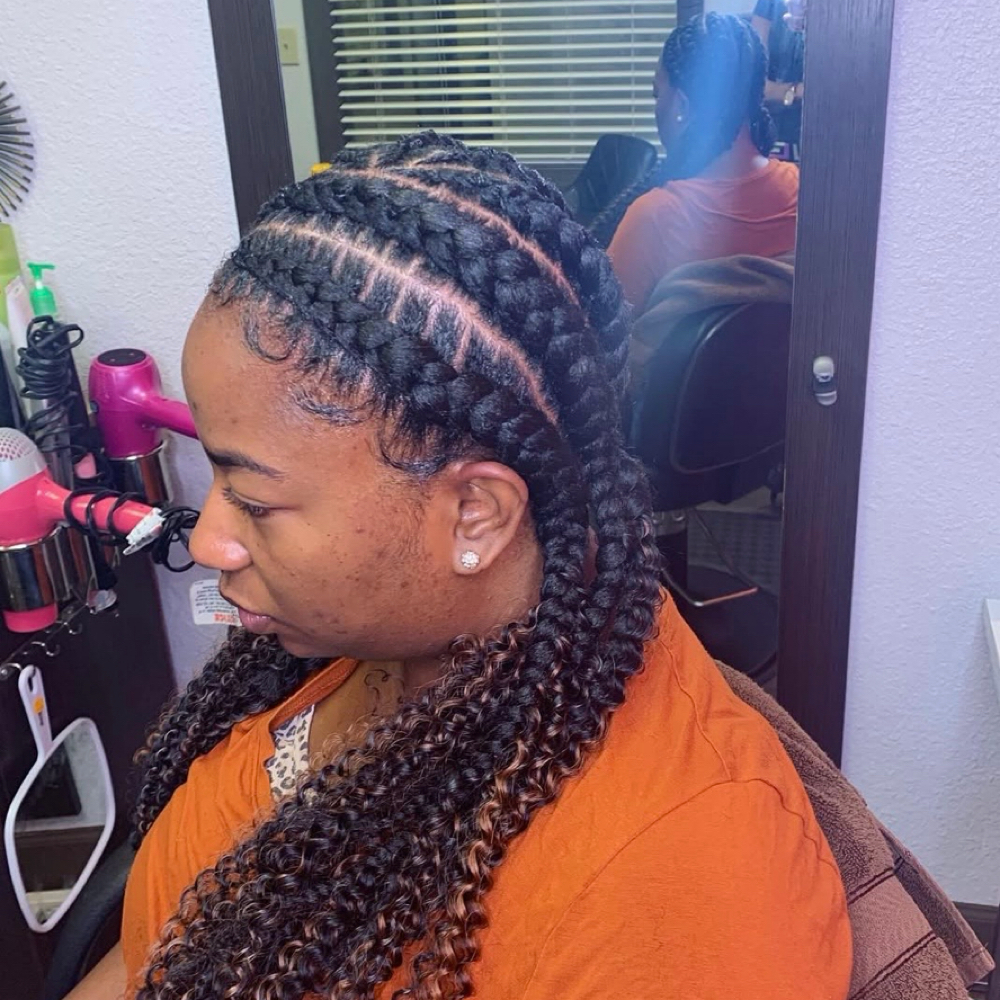 4- FEED  IN BRAIDS at Glam Braids in Marietta, GA