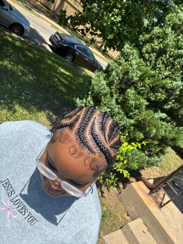 9 Straight Backs at BraidsByJinece in Wichita, KS