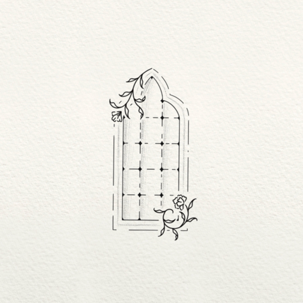 Whimsical Window at Bear Angel Tattoo in Vandalia, OH