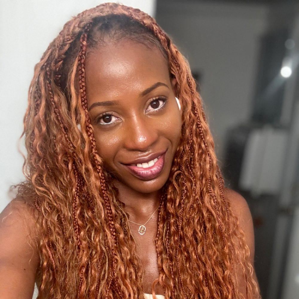 Bohemian Box Braids at Chinwem’s HairB&B in Ayer, MA