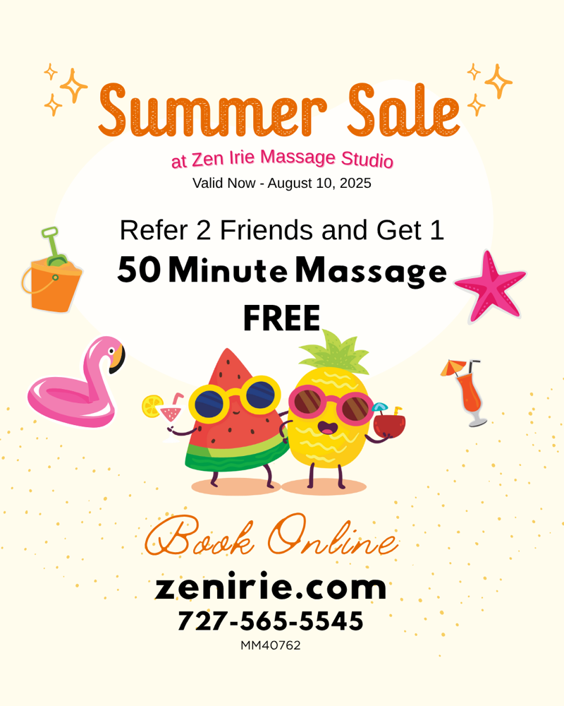 Free 50 Minute Massage Summer Sale