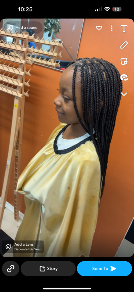 Kids Small Knotless (Ages 2-13)