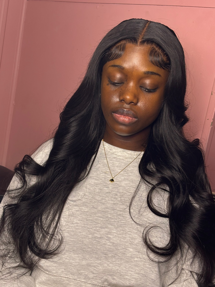 5x5 lace closure wig install