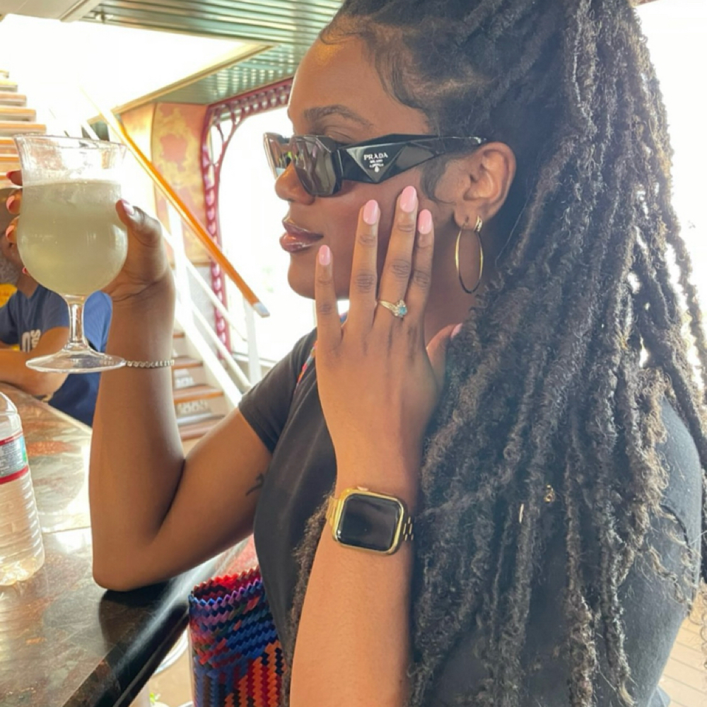 Waist Length Distressed Locs at ZaviaMonet Studios in Odenton, MD