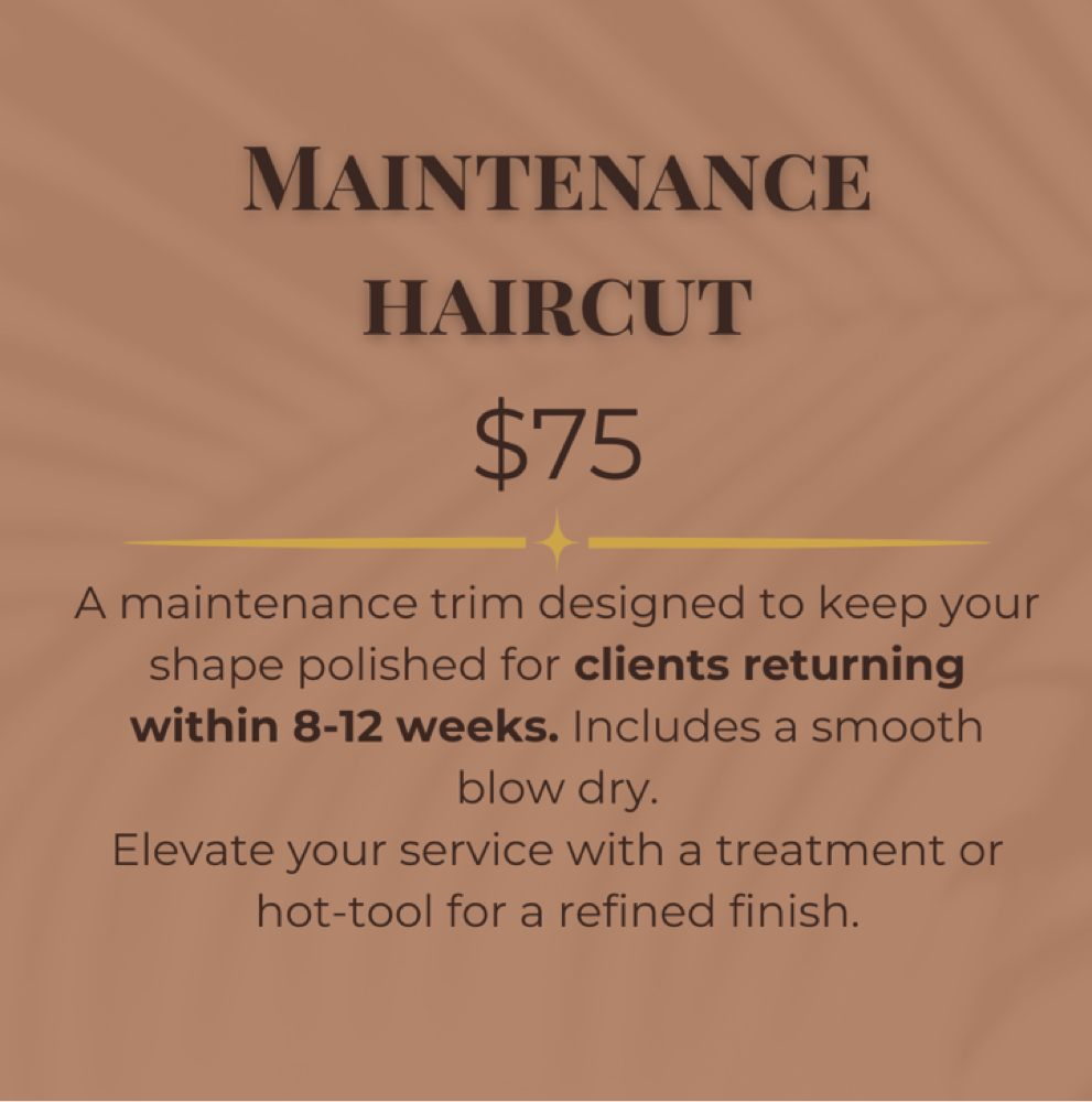 Maintenance Haircut