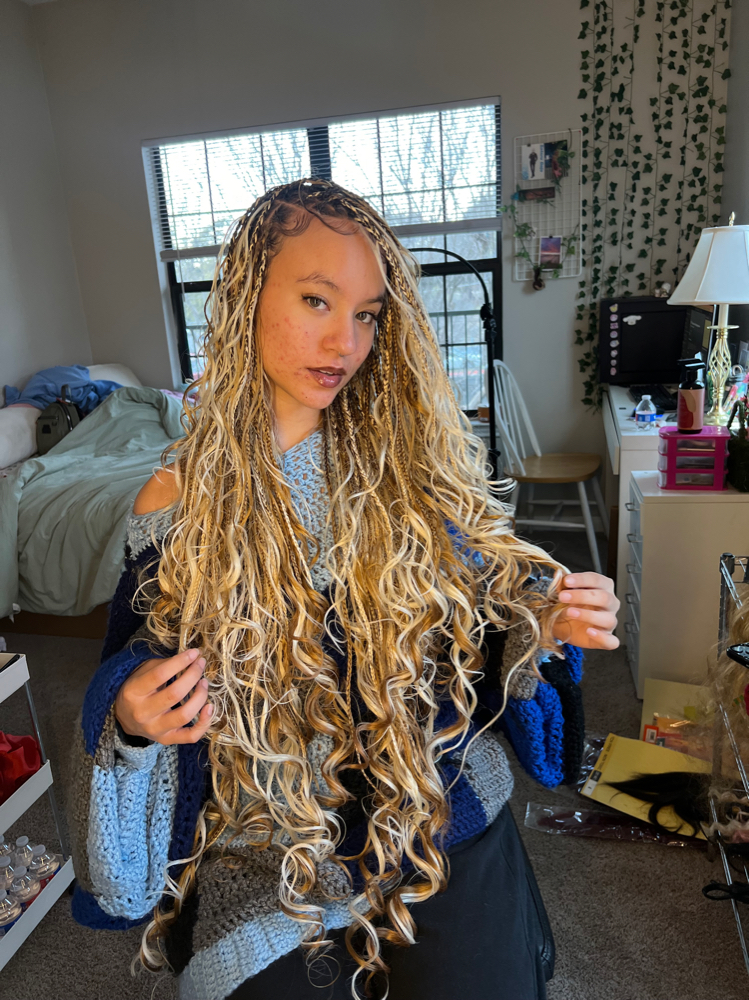 Bohemian French Curl Braids