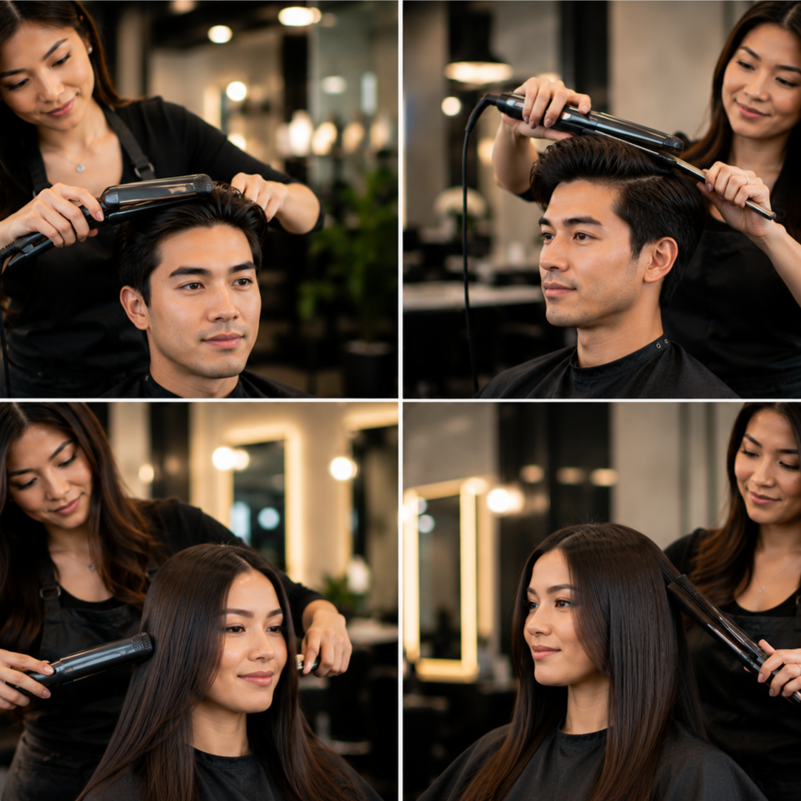 Hot Tool Styling (Curl/Flat Iron) at HairBar Salon BarberShop in Cross Roads, TX